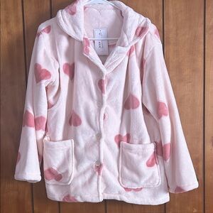 Pink Heart Patterned Jacket/Pj top